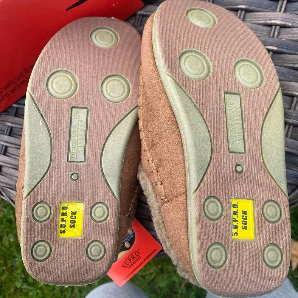 NWT/NIB Deer Stags Toddler Lil Nordic Indoor-Outdoor Slipper in Chestnut (13)